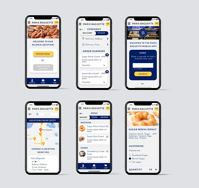 Mobile App UX/UI Design - Bakery App design ui ux