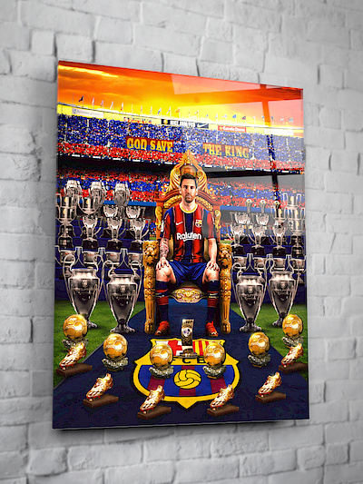 Lionel Messi x FC Barcelona x Trophies