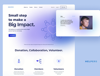 Nonprofit Charity Website Design: UX UI case study charity ui ux webdesign website