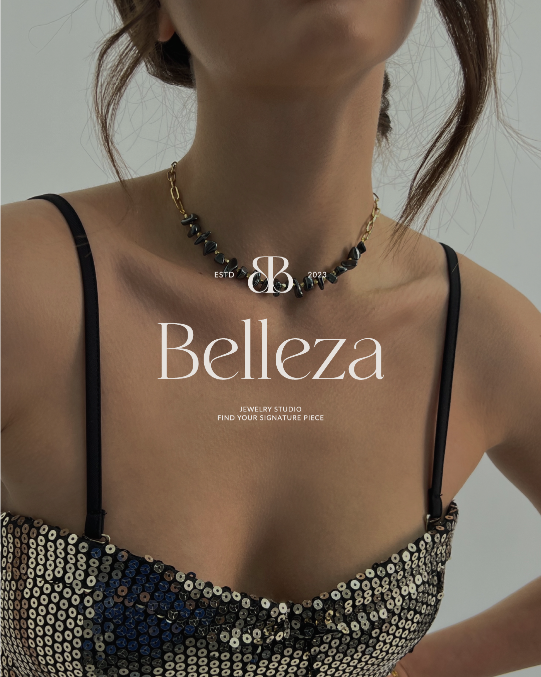 Belleza Jewelry Studio Logo Design branding design feminine graphic design jewelry logo logodesign logomark luxurybranding minimal monogram