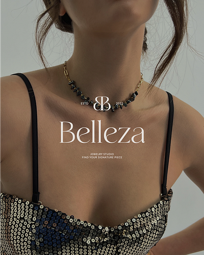 Belleza Jewelry Studio Logo Design branding design feminine graphic design jewelry logo logodesign logomark luxurybranding minimal monogram