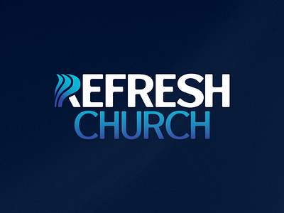 Refresh Church branding church design gradient identity illustrator logo refresh ripples water waves