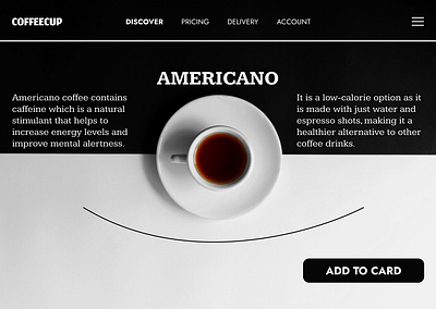 Сайт-визитка для кофейни branding coffee design tilda ui uiux ux