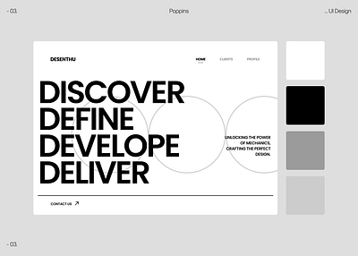 UI Design for an Industrial design firm: Figma animation branding graphic design ui ux website design