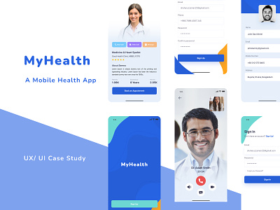 Health App Design Case Study app app design case study figma mobile app mobile design ui ux ux desin