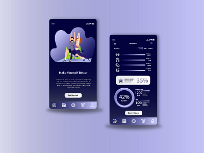 Fitness App ui app app ui design design figma fitness fitness app fitness app ui graphic design icon illustration logo mobile app ui ui design ui designer ui in figma uiux ux ux designer wireframe