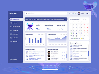 Dashboard design for an educational platform dashboard design table ui ux