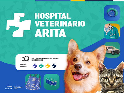 Experiencia Travel | Hospital Veterinario Arita affinity brand branding cat dog graphic design honduras hospital identity logo logotype pet type vector veterinary