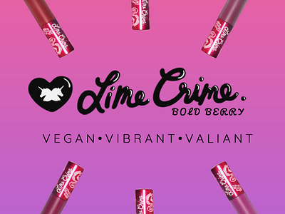 Advertisment: Lime Crime branding design graphic design