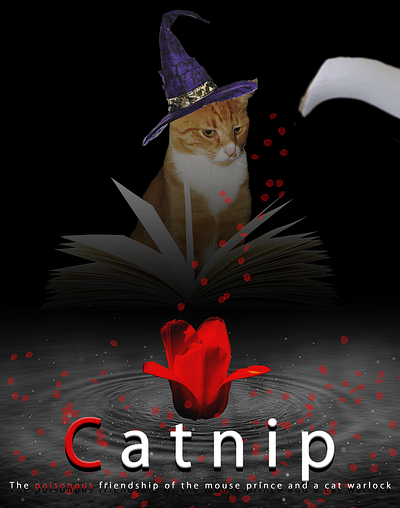 Catnip cat composite design graphic design poster
