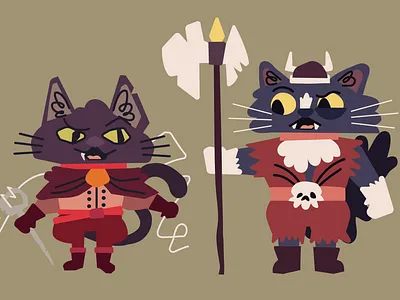 Fantasy Pets animal illustration cat cat art cute design dnd dnd character flat illustration midcentury modern motion asset retro