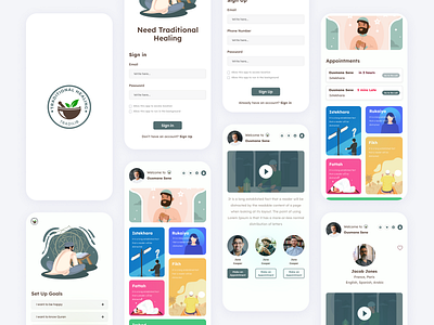 Complete Islamic App design for Traditional Healing app app design app ui design illustration ui ui ux ui ux design website ui