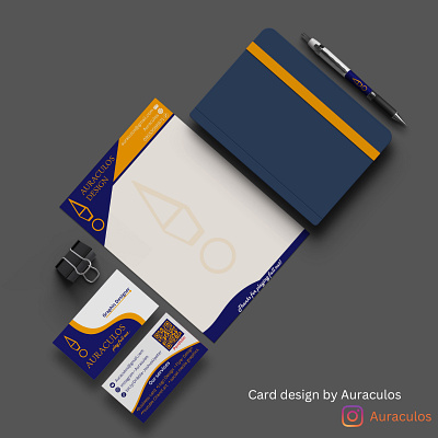 Corporate stationary design for Auraculos brand. branding business card corporate design design graphic design letter head