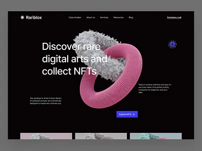 NFTs Hero-Page Design design nfts ui web web3 webdesign