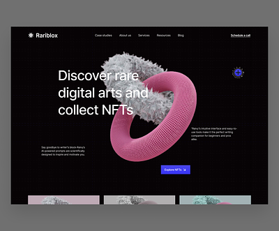 NFTs Hero-Page Design design nfts ui web web3 webdesign