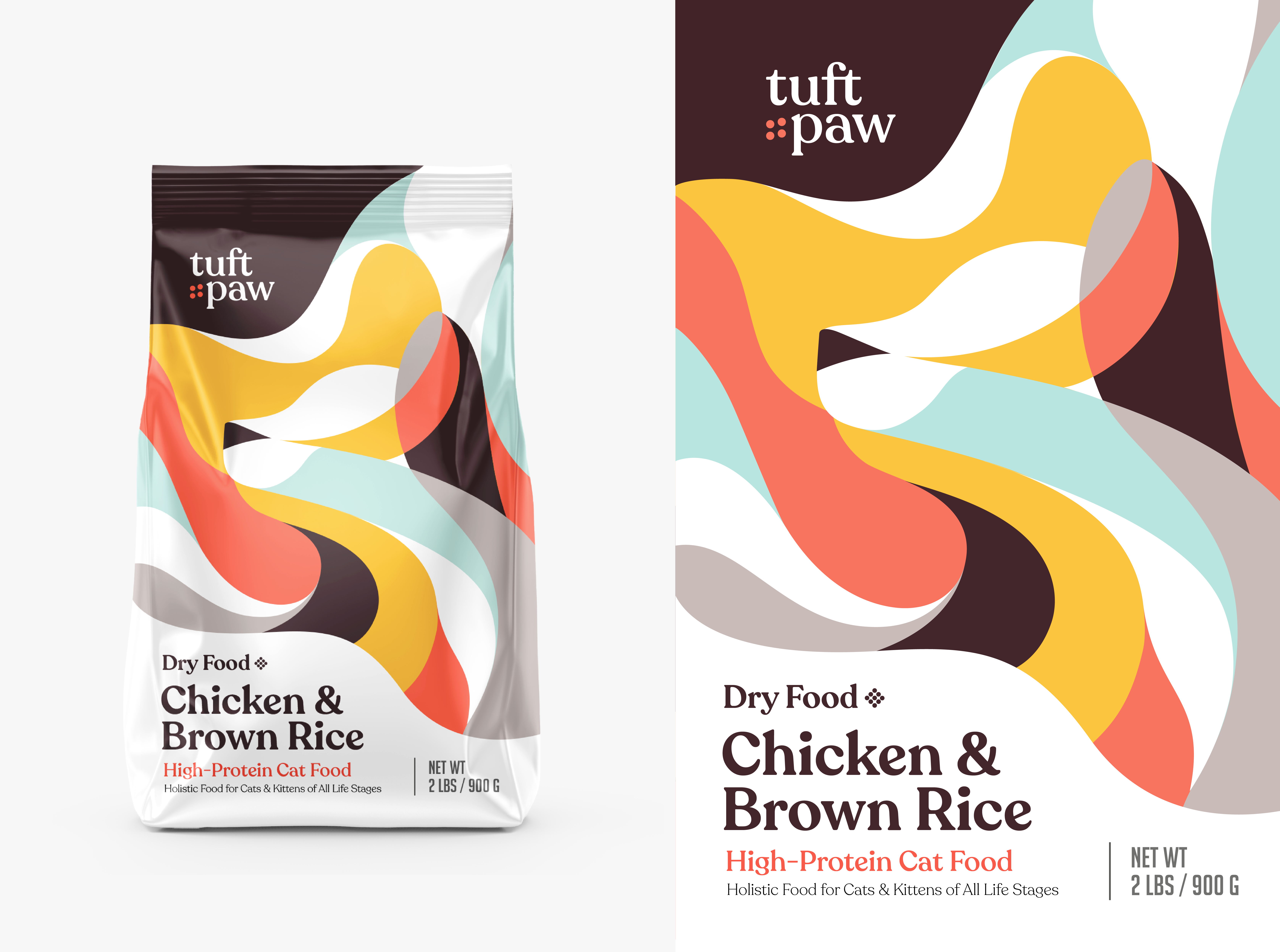 Example of Tuft Paw - package design for a cat food