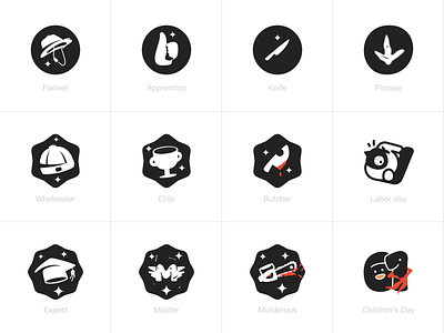 Some Badges for ChickFocus App # Part 1 achieve badge black and white flat gravity hat illustration interesting logo lovely minimalism rugged souvenir wing