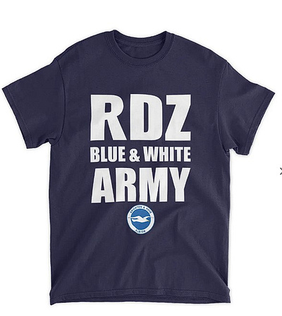 RDZ Blue and White Army T Shirt rdz blue and white army shirt