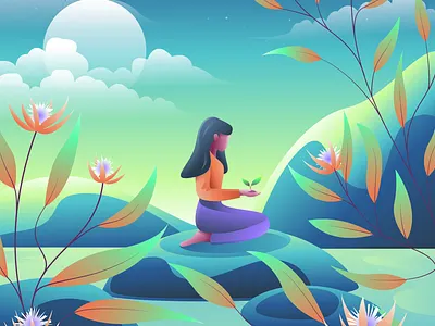 Give Care adventure environment illustration landscape illustration travel