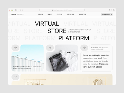 Dyva - Virtual Store branding design ecommerce fashion graphic design illustration minimalist profesional typography ui virtual store website