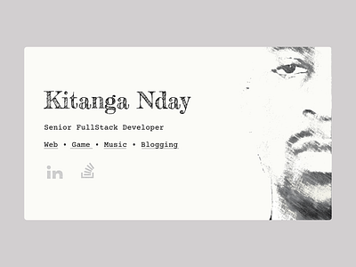 Kitanga.dev Portfolio site branding design ui web website