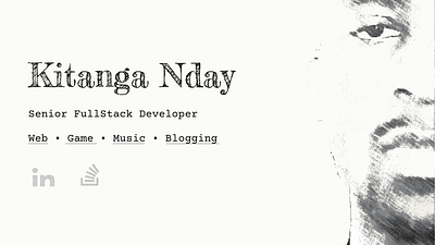 Kitanga.dev Portfolio site branding design ui web website