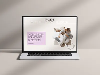 Evolve Social Media Studio Website conscious design conscious logo design elevated logo landing page logo social media agency branding social media agency website web webdesign website concept website design