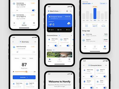Homify - Smarthome Mobile App app app design design mobile app smart smarthome ui ui design ux