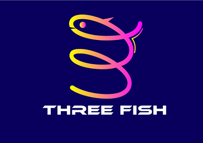 Three fish 3d branding business logo design graphic design illustration logo logo desing vector