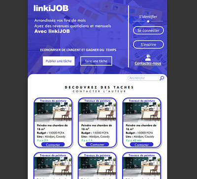 LinkiJOB site web graphic design ux uxui