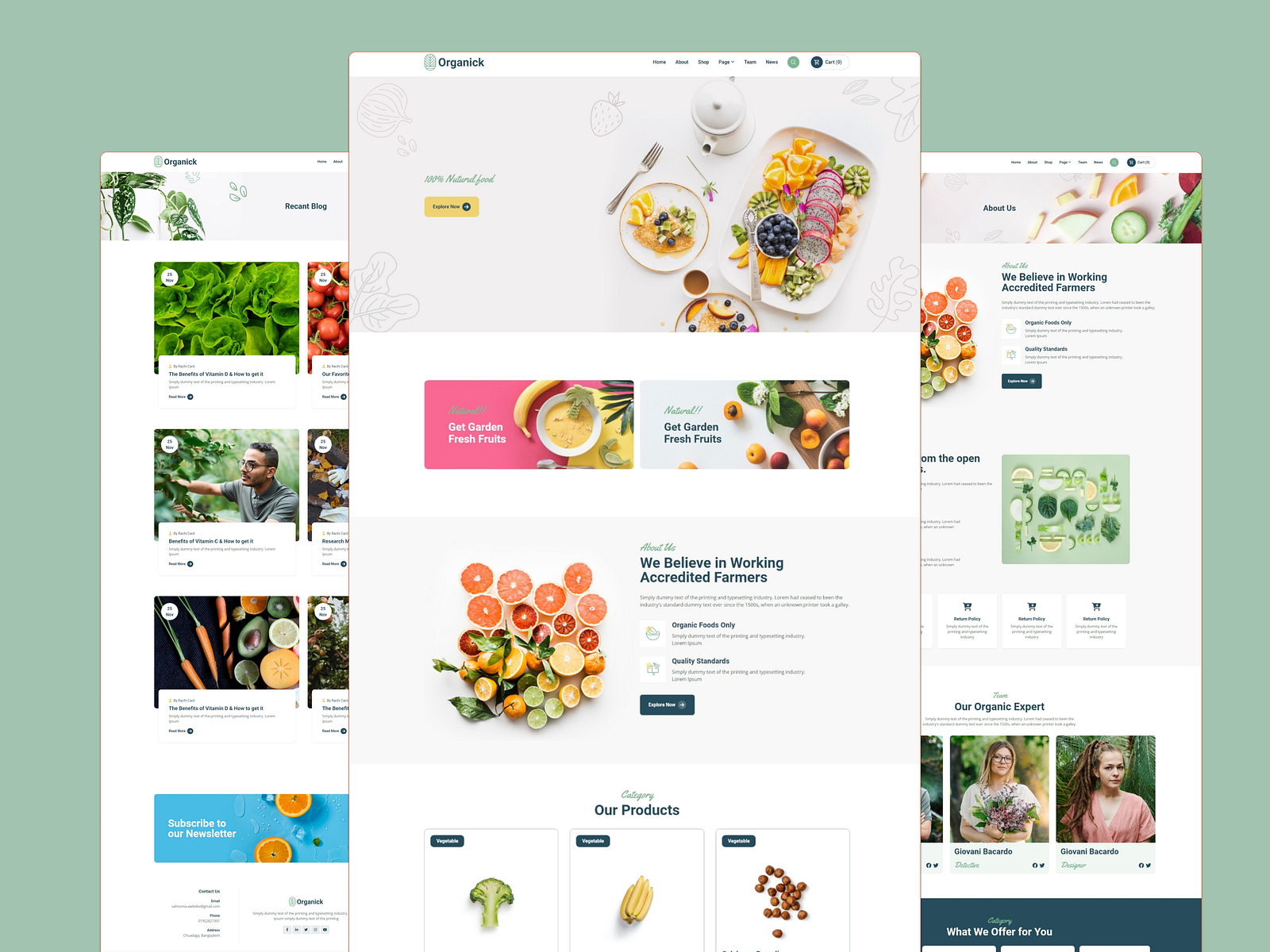 This is Organic Food Website by Sahos Mia on Dribbble