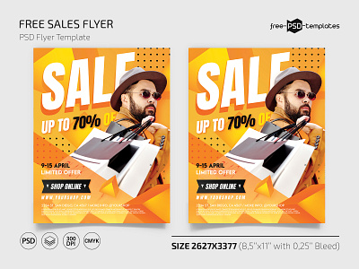 Free Sales Flyer Template event events flyer flyers free freebie photoshop print printed psd sales shopping template templates yellow