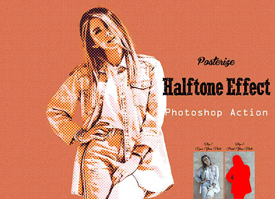 Posterize Halftone Effect Photoshop Action photoshop action