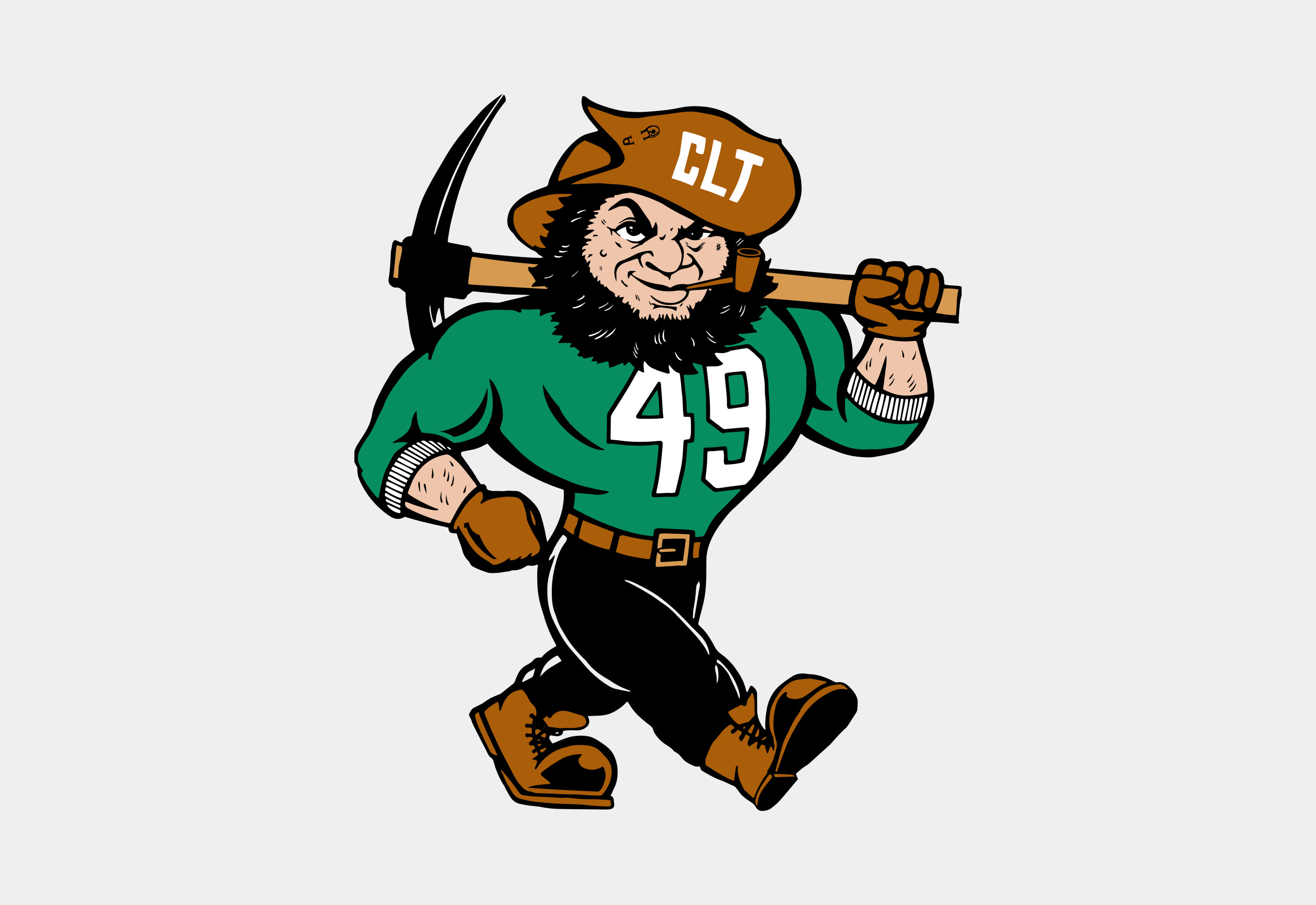 Big Norm: Charlotte 49ers Mascot Illustration charlotte charlotte 49ers charlotte nc college college sports design football logo illustration ipad logo mascot old school sports branding tee design uncc vintage