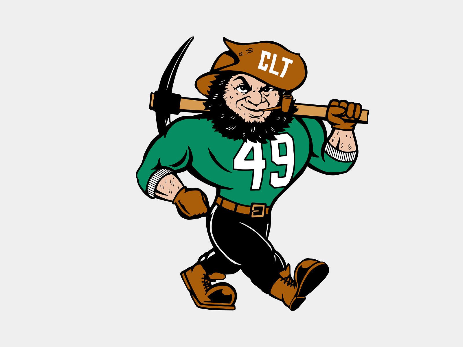 Big Norm: Charlotte 49ers Mascot Illustration by John 'Frate