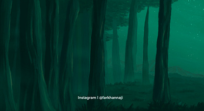 Mist Forest backgroundart backgroundillustration environtmentart