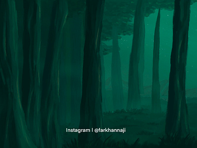 Mist Forest backgroundart backgroundillustration environtmentart