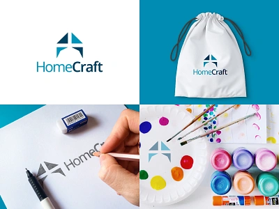 Home craft logo - visual identity amazing app best logo design brand identity branding craft craft homes logo creative flat home homes house icon logo logomark logotype minimal modern symbol vector