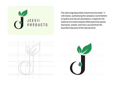Jeevii Logo Design 🌿✨ branding design designing graphic design green illustration illustrator interface j letter logo sketch ui ux vector