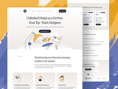 Outbox - Design subcriptions landing page agency branding clean design icon illustration landing page logo personal serif simple studio subsription ui ux webdesign website yellow