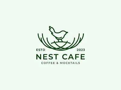 Nest Cafe Logo badge logo brand identity branding design design branding graphic design identity design illustration logo logo branding logo business logo concept logo dentity logo design logo designer logo for coffe logo for sale logo portfolio logo type visual identity