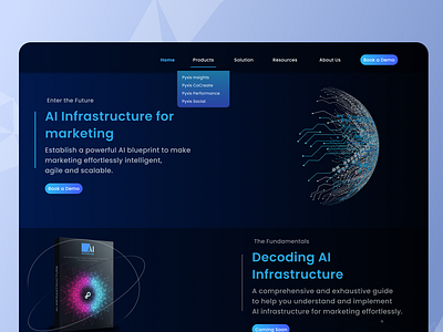 Creative AI Website UI ai ai design ai website artificial intelligence design product design pyxis one website ui user interface ux website website design website ui