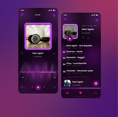 Music app ui