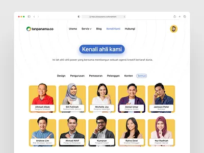 tanpanama.co | Kenali Kami (About Us) Page UI Design about us design graphic design malaysia page ui ui design user interface web ui website