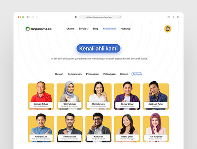 tanpanama.co | Kenali Kami (About Us) Page UI Design about us design graphic design malaysia page ui ui design user interface web ui website