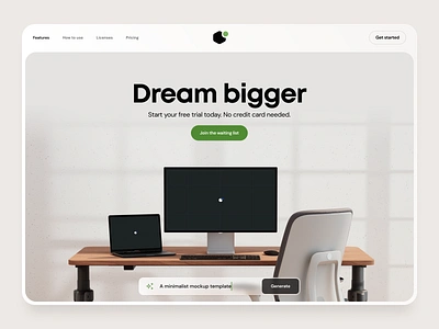 Hero Header for Simple Mockup N.03 ai generator ai mockup branding mockup clean desktop mockup figma mockup figma template hero header imac mockup landing page landing page template laptop mockup minimal mockup mockup template ui ui design ux ux design web design