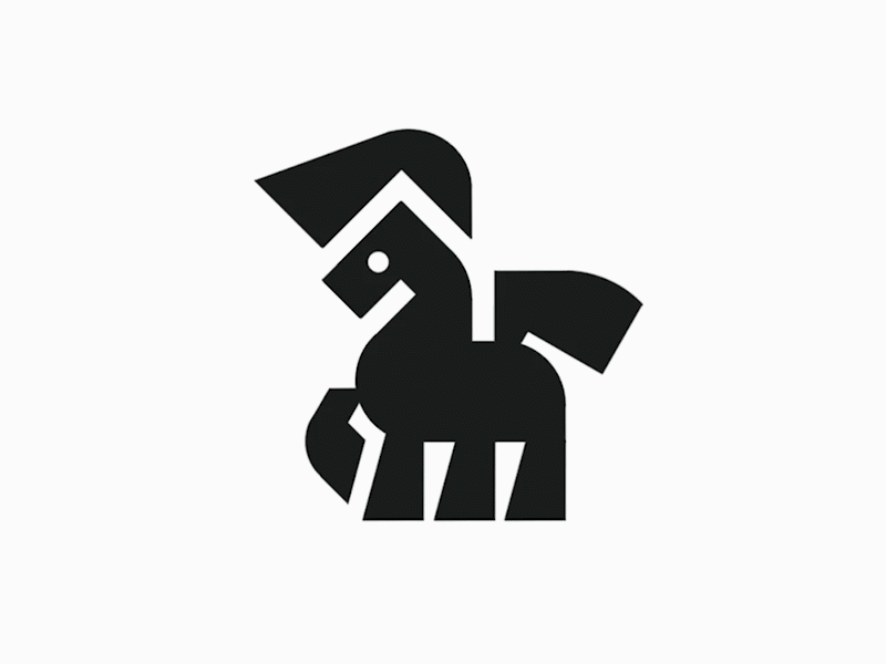 Horse logomark design by @anhdodes 3d anhdodes anhdodes logo animal icon animal logo animation branding design graphic design horse icon horse logo illustration logo logo design logo designer logodesign minimalist logo minimalist logo design motion graphics ui