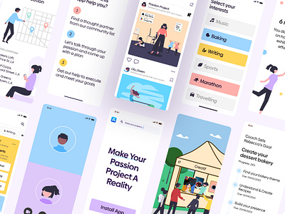 Passion Project: Storyboard art creative design dribbble graphic design growth illustration inspiration media persona process project social social media story storyboard ui ux vector visual