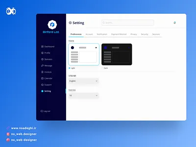 Setting - Daily UI 007 dailyui dashboard figmadesign setting ui uidesign ux webdesign