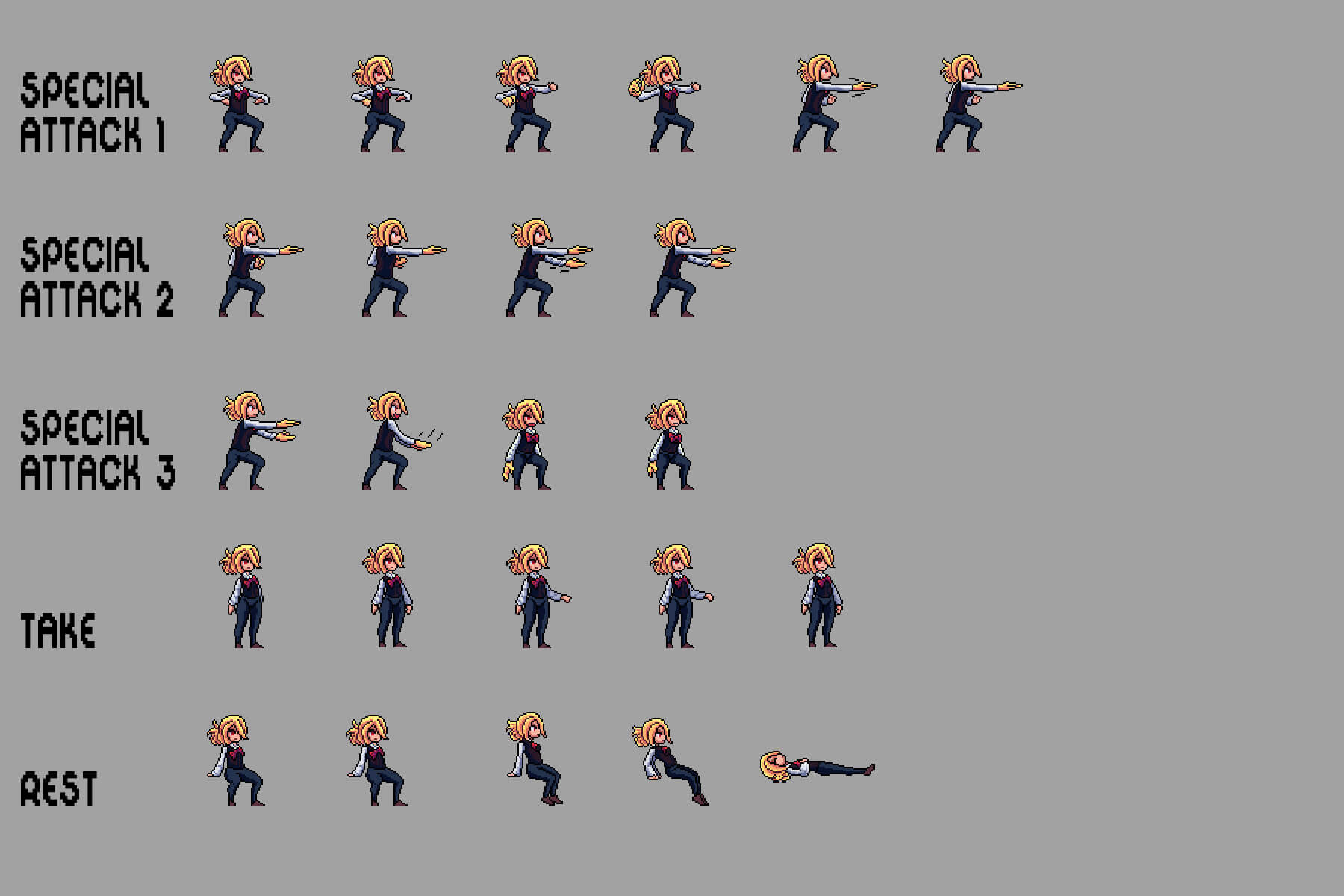 Vampire Pixel Art Character Sprites by 2D Game Assets on Dribbble